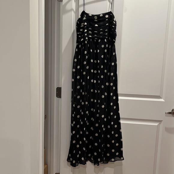 NWT DÔEN DOEN Maryanna Midi Dress Black NOIR SOLSTICE SKY Polka DOT M - Picture 8 of 11